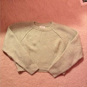 Green TopShop cropped sweater
